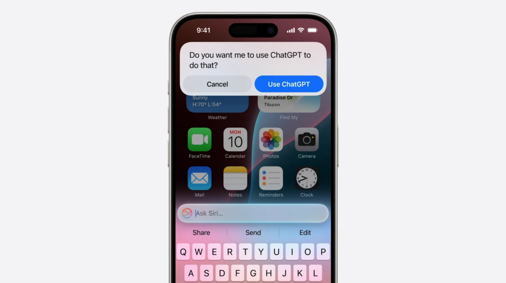 Integración de ChatGPT con Apple Intelligence