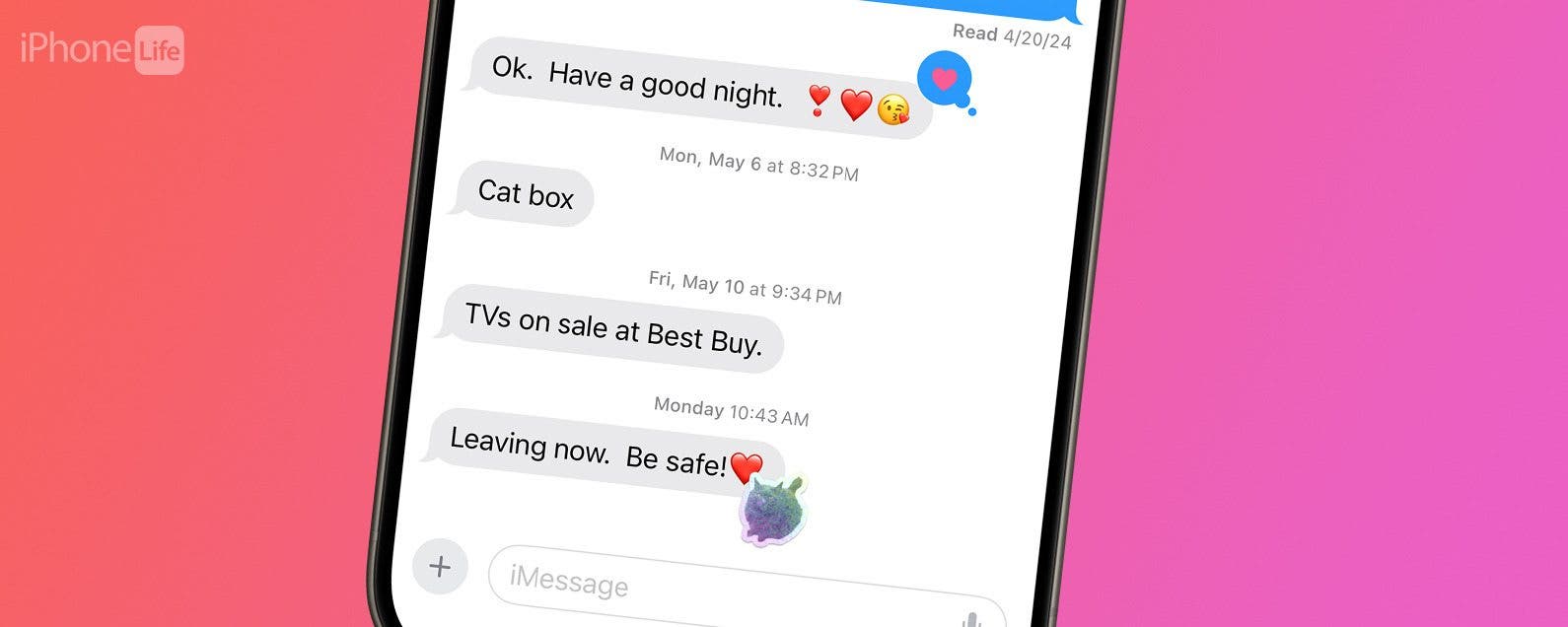 Como responder a un mensaje de texto con una pegatina