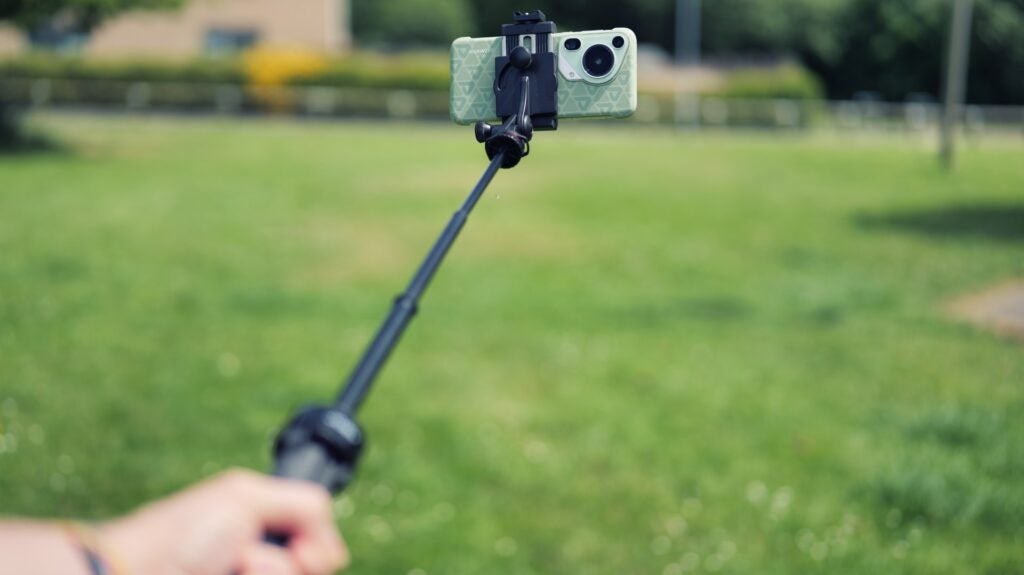 Joby GripTight Pro TelePod en modo palo para selfies