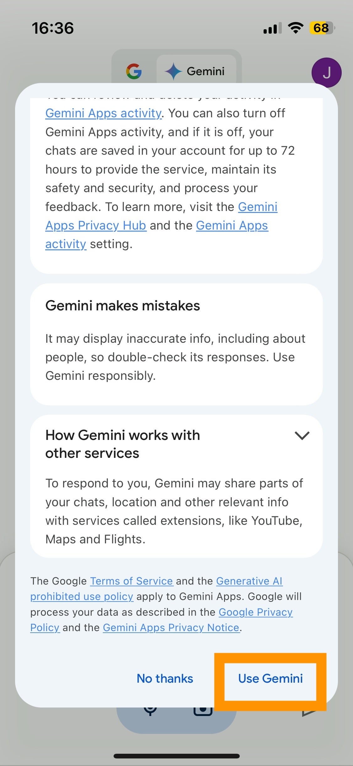 1723455382 208 Como utilizar Google Gemini en iPhone