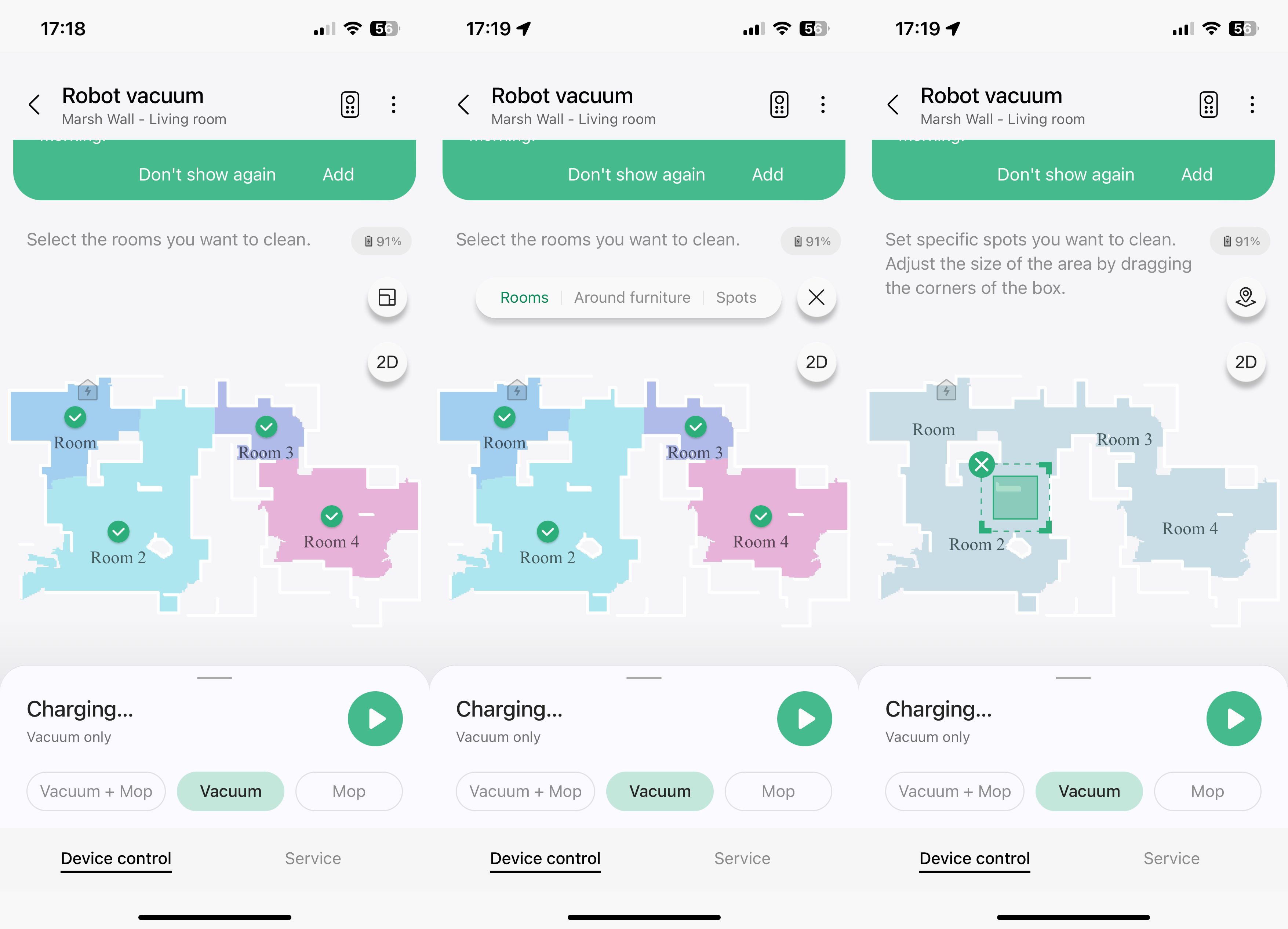 Limpieza con aplicación de inteligencia artificial Samsung Bespoke Jet Bot Combo