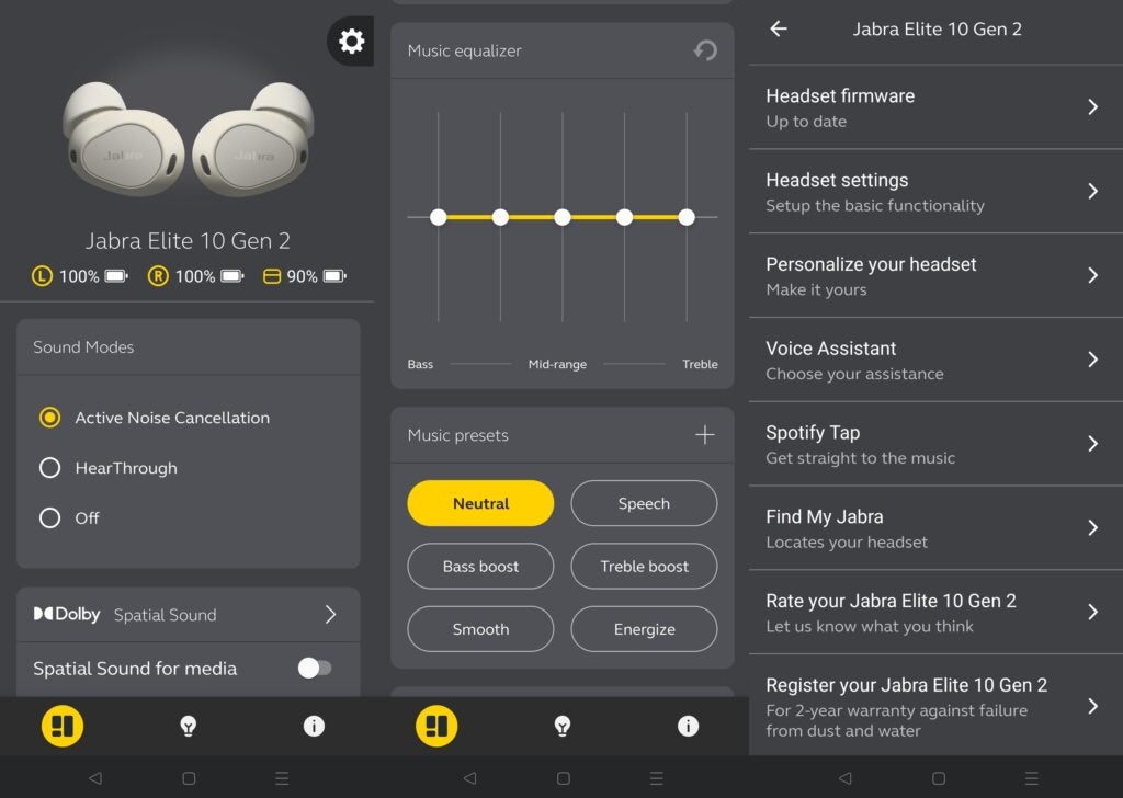 Aplicación Sound+ de Jabra Elite 10 Gen 2