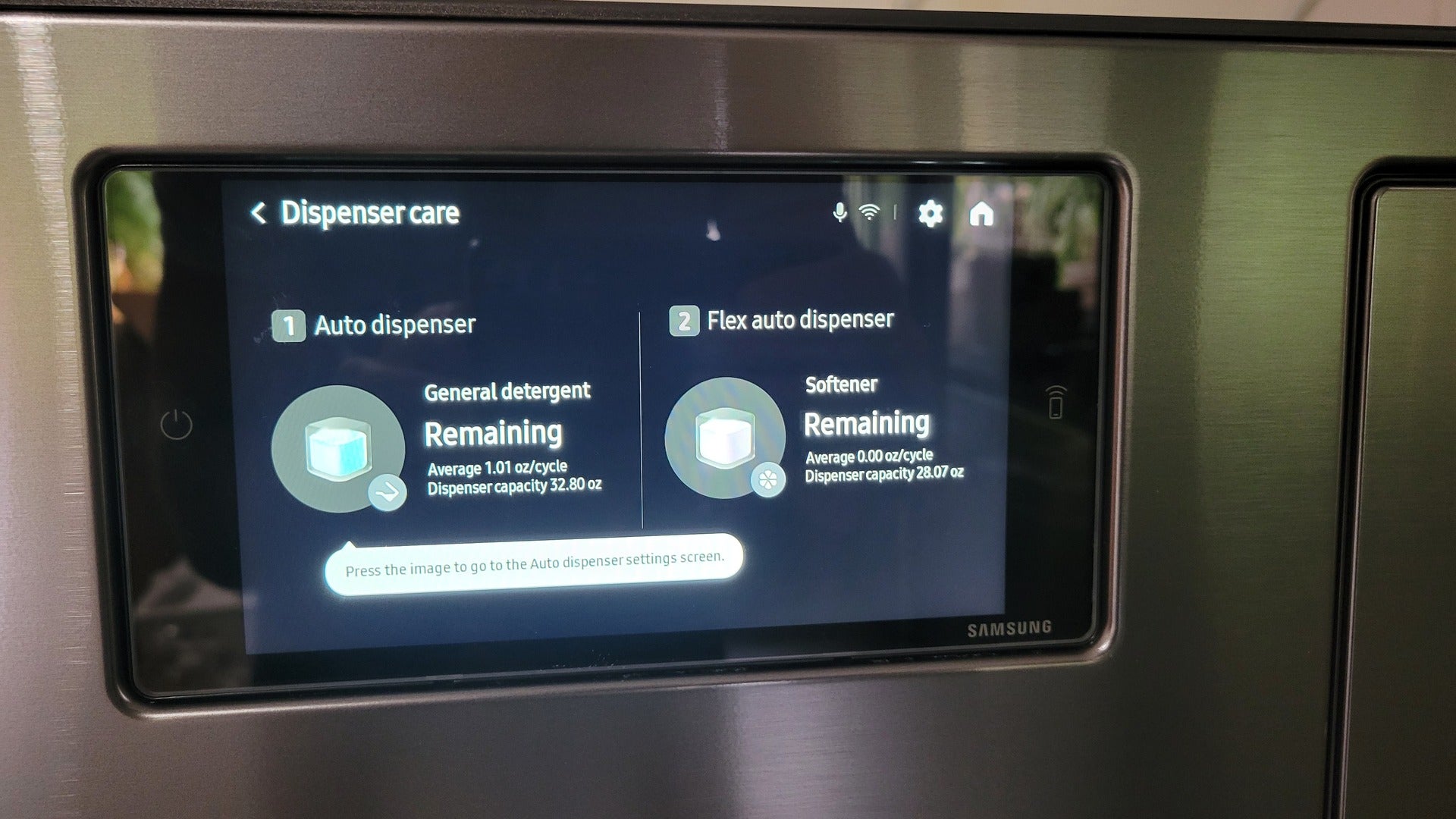 Cuidado del detergente Samsung Bespoke AI Laundry Combo WD53DBA900HZA1