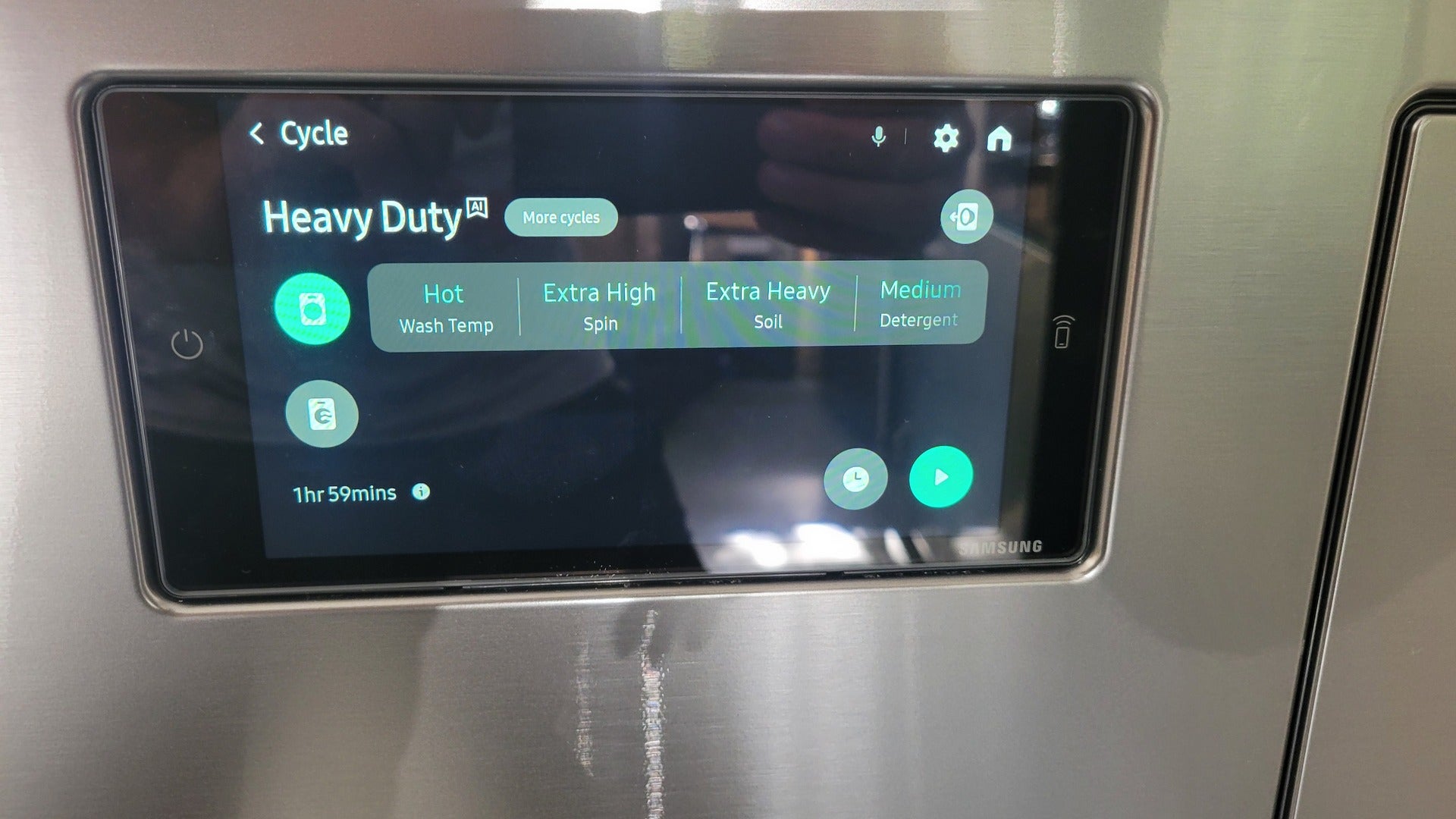 Lavadora combinada Samsung Bespoke AI Laundry Combo WD53DBA900HZA1 de alta definición