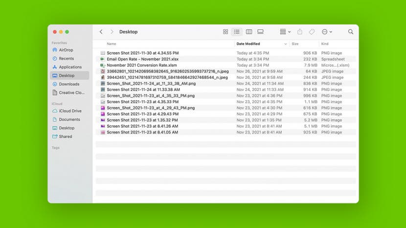 Donde encontrar capturas de pantalla en Mac
