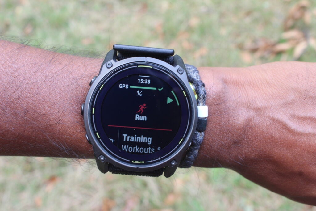 Iniciar un entrenamiento de carrera en el Garmin Enduro 3