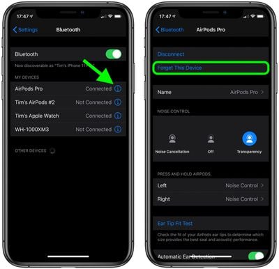 Configuración de los AirPods