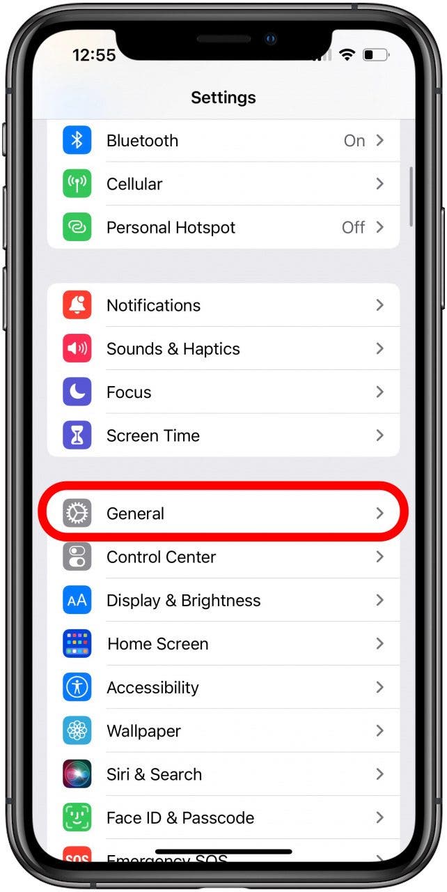 configuración general de ipad y iphone