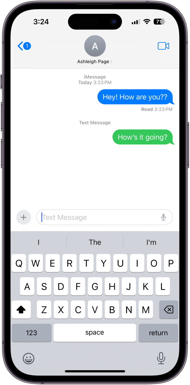 Los textos verdes no significan que estés bloqueado en el iPhone.