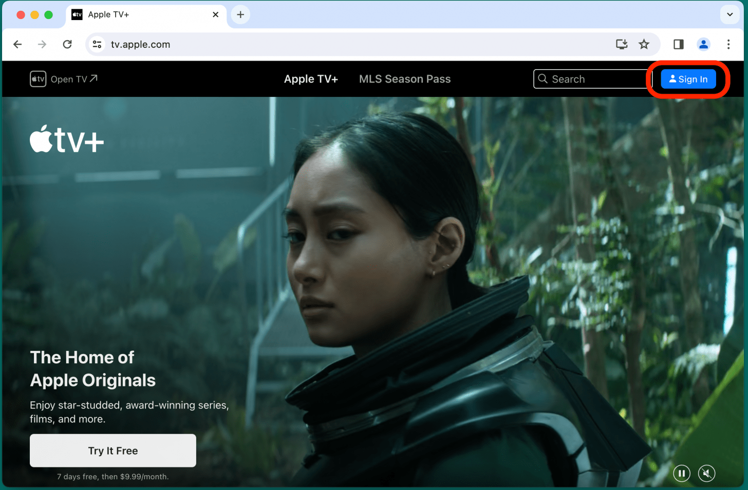 Inicia sesión para transmitir Apple TV