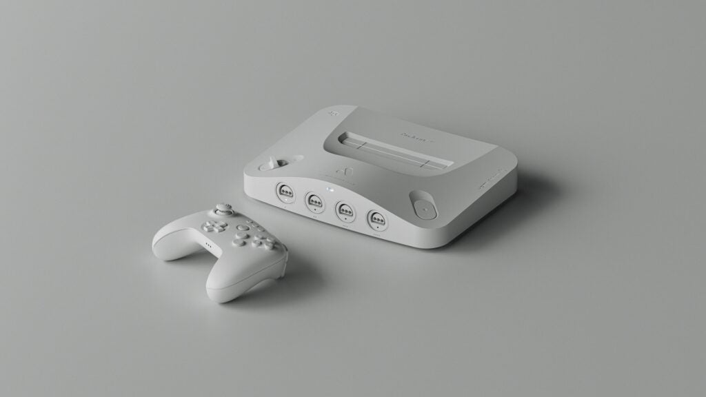 Consola análoga 3D N64 en blanco