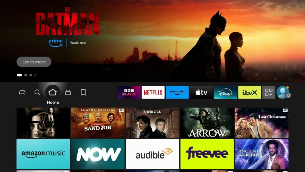 Interfaz Fire TV Stick 4K Max de 2.ª generación