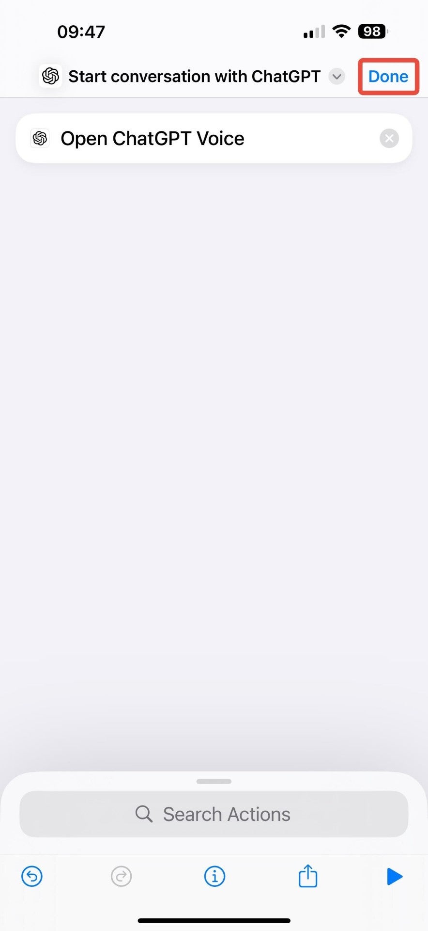 1730722340 885 Como abrir ChatGPT con el boton de accion del iPhone