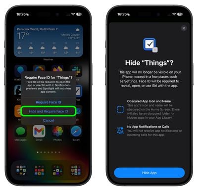 ocultar aplicación ios 18