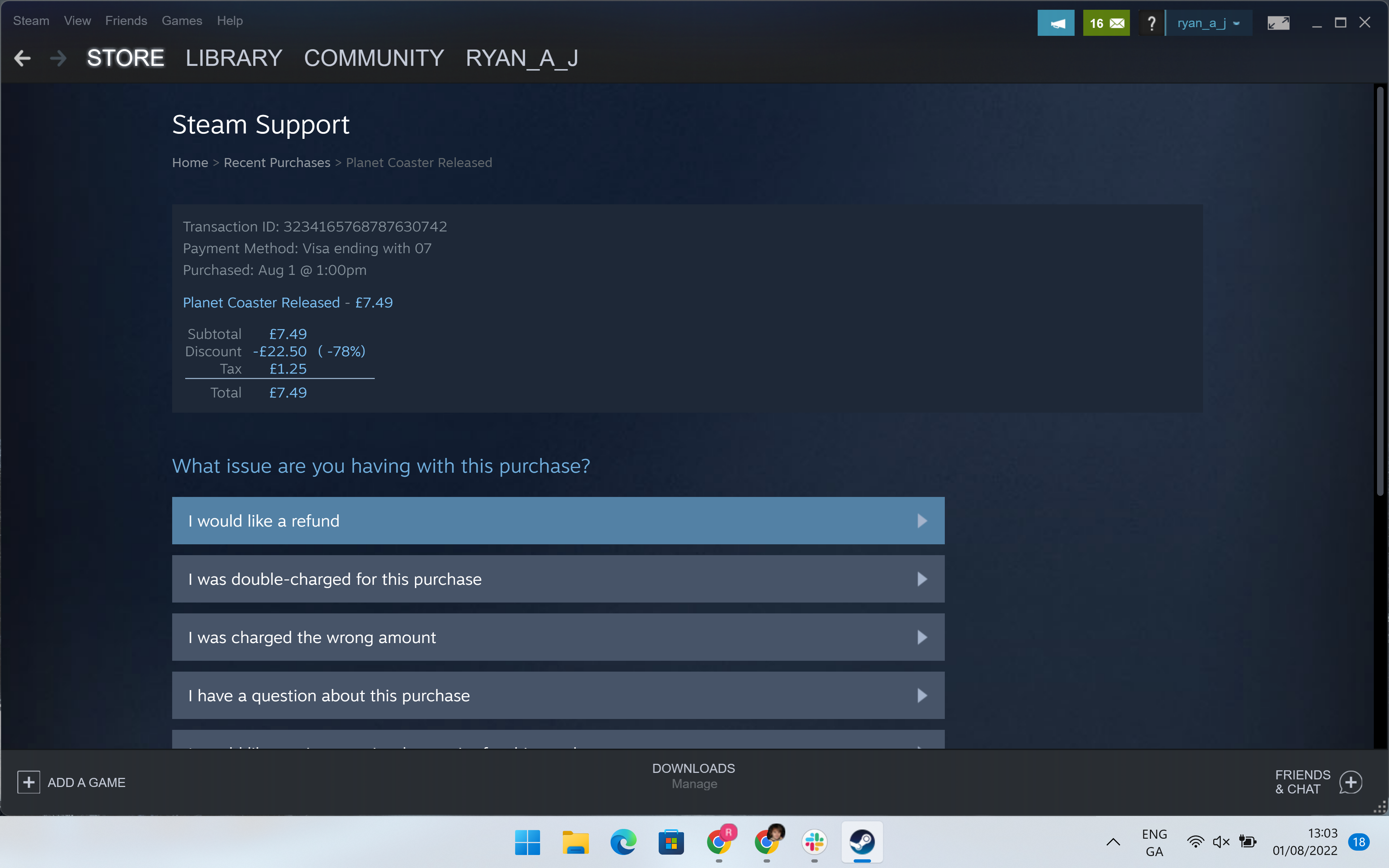 1734434677 236 Como devolver un juego en Steam