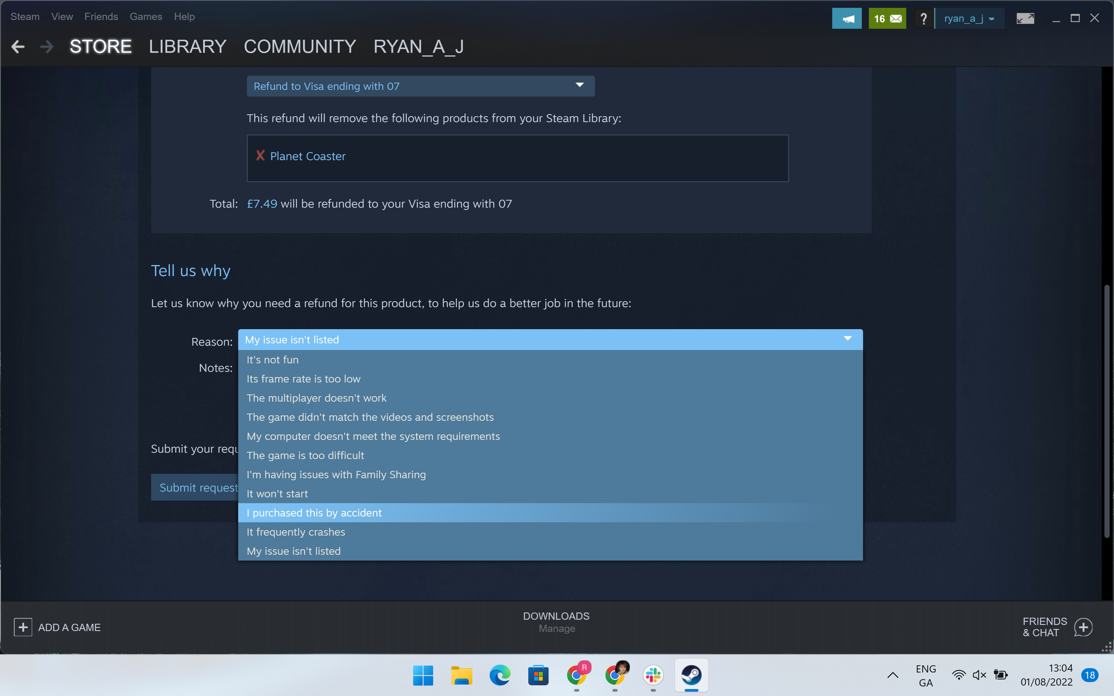 1734434685 609 Como devolver un juego en Steam