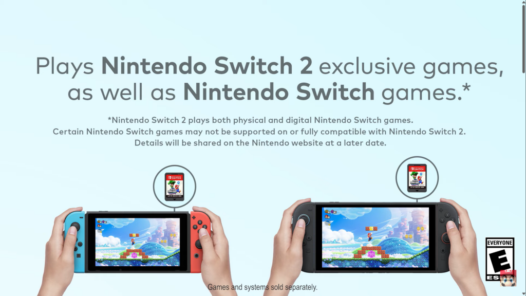 Nintendo Switch a la izquierda, Nintendo Switch 2 a la derecha
