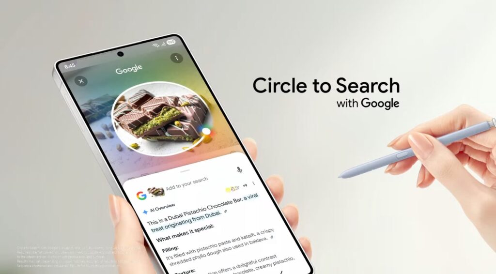 Círculo para buscar con Galaxy S25