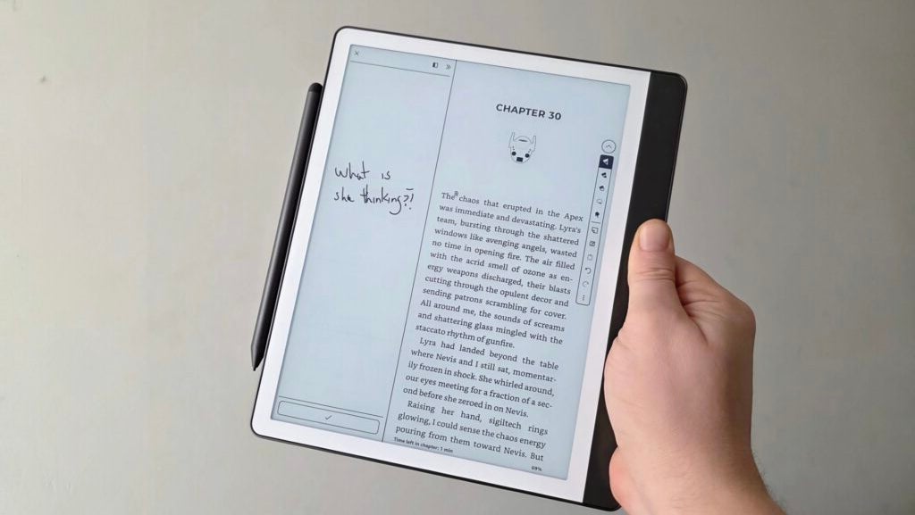 Nueva función de lienzo activo en Kindle Scribe
