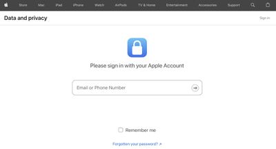 Solicitar copia de datos de la cuenta Apple4