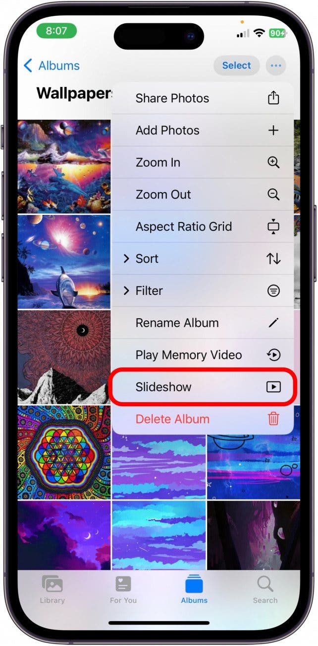 Crear presentación de diapositivas en iPhone