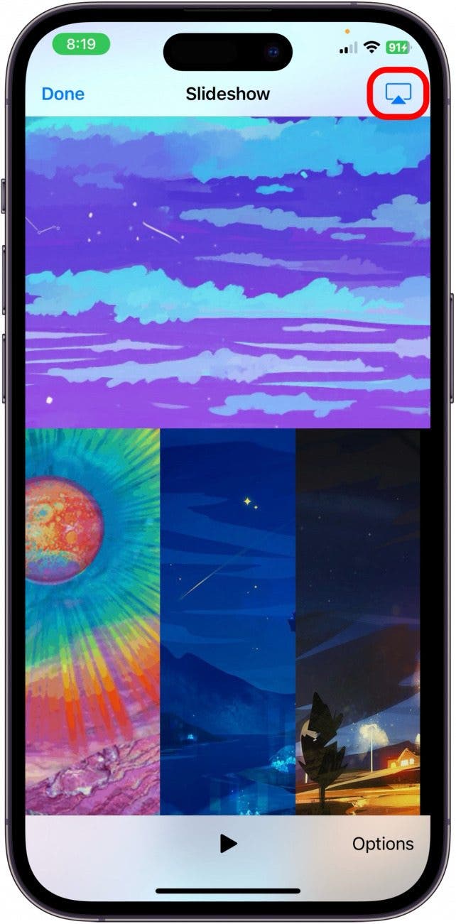 Cómo hacer una presentación de diapositivas en iPhone