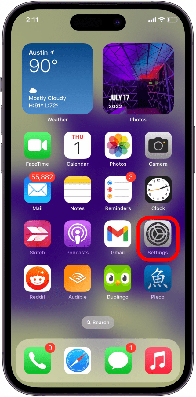 Abrir configuración