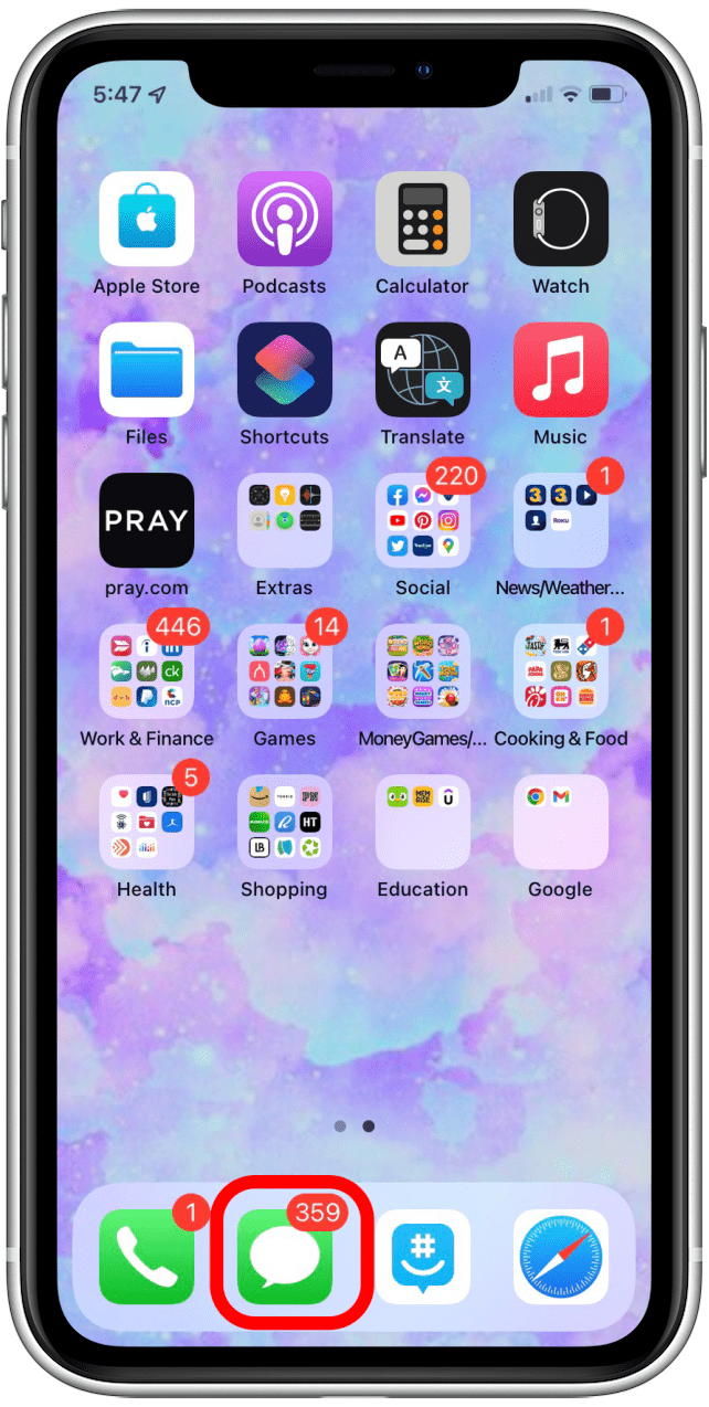 Como reenviar mensajes de texto en iPhone