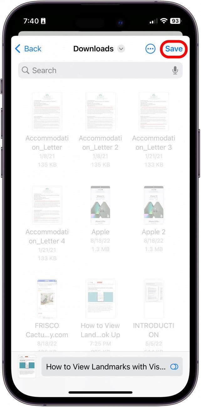 Guardar la página web como pdf iPhone