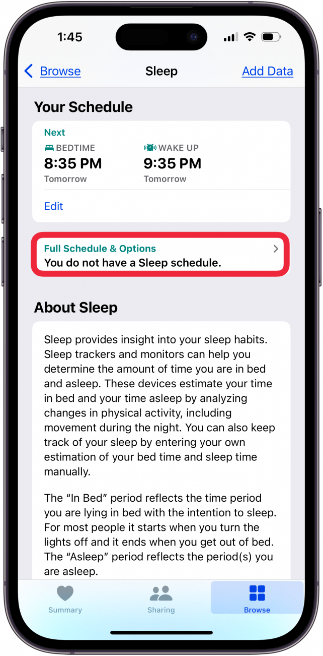 Toque que no tenga un horario de sueño
