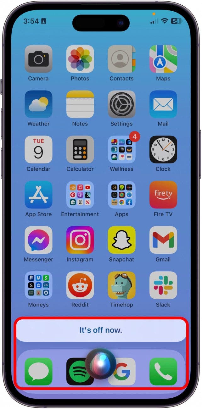 Para apagarlo, di: "Hola Siri, apague la linterna", "Hola Siri, apague mi linterna" o "Hola Siri, apague la linterna".