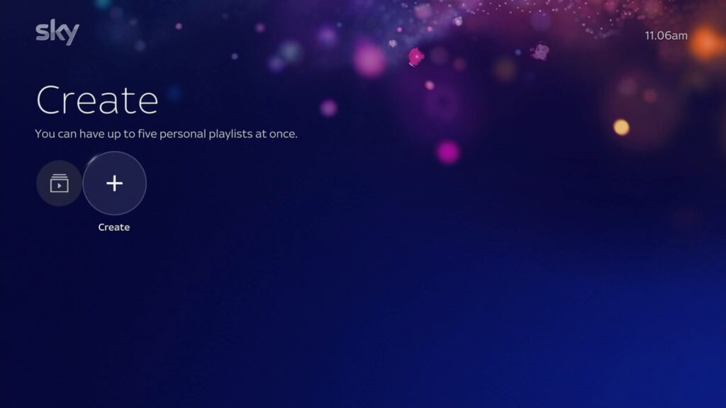 Listas de reproducción personalizadas de Sky Stream
