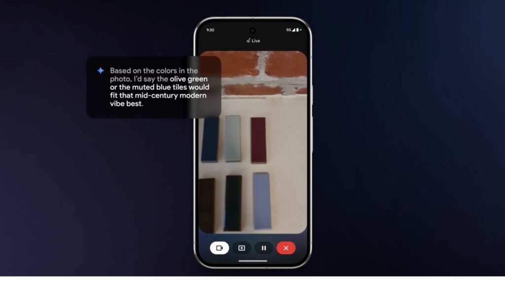 Google Gemini AI Video en vivo