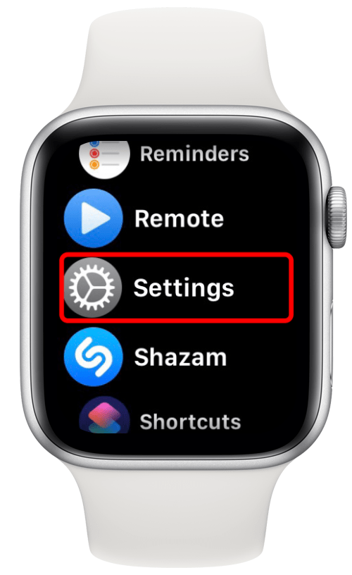 Abra la aplicación Configuración en su reloj Apple.