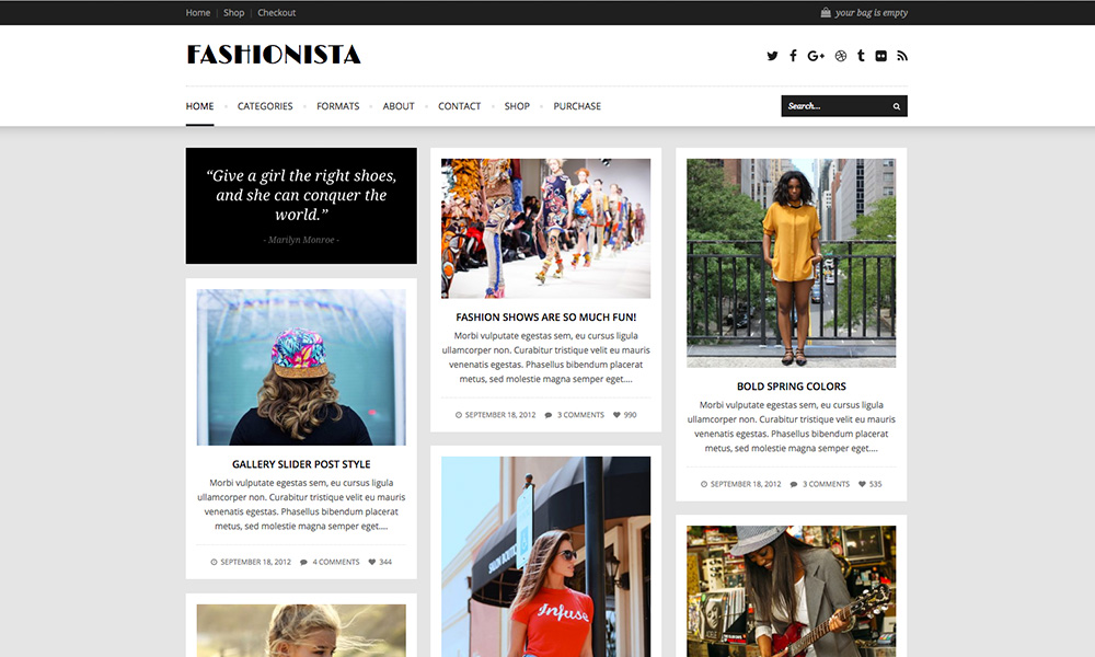 Thème WordPress Fashionista