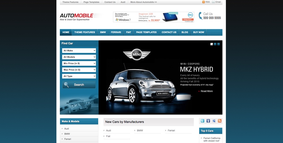 Thème WordPress pour automobiles
