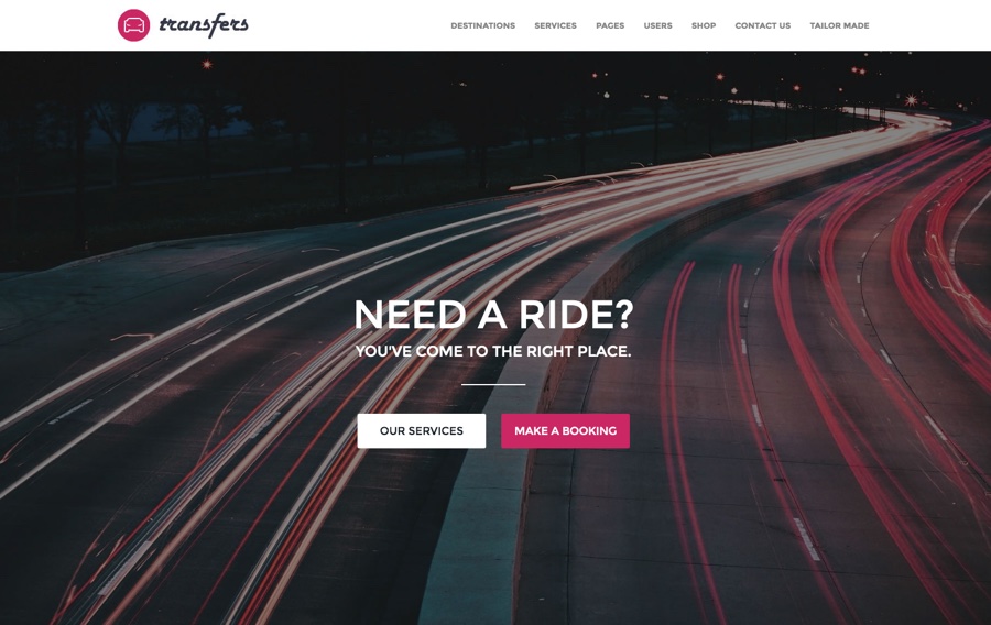 Transferts Location de voitures & Transport Thème WordPress