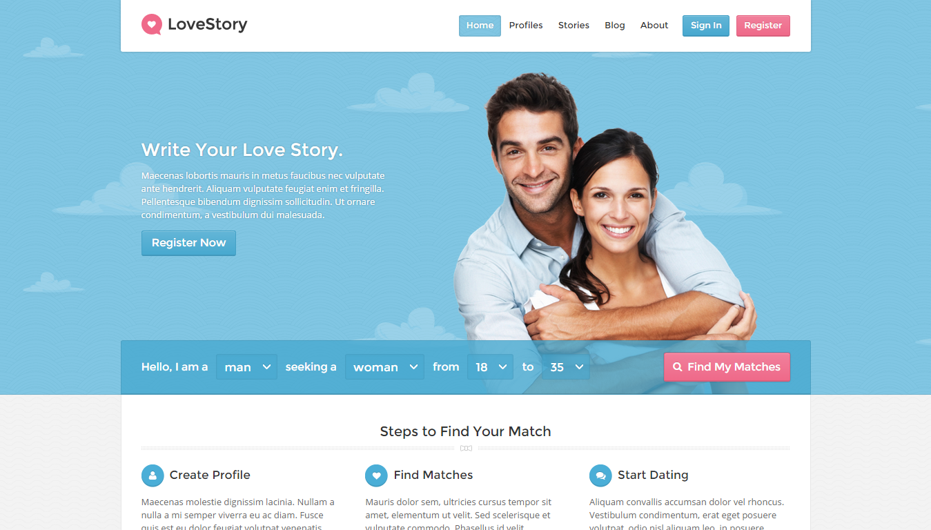 LoveStory - Thème WordPress de rencontre
