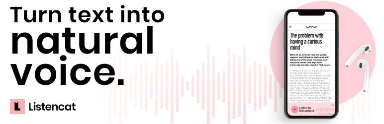 Plugin WordPress de synthèse vocale Listencat
