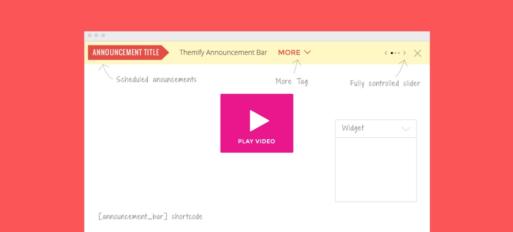 Barre d'annonce de Themify