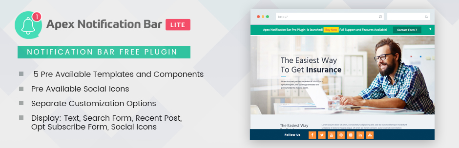 Barre de notification Apex Lite
