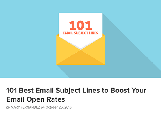 lignes d'objet des e-mails