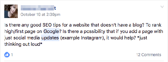 question facebook