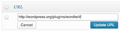 Modification d'une URL dans le vérificateur de liens brisés
