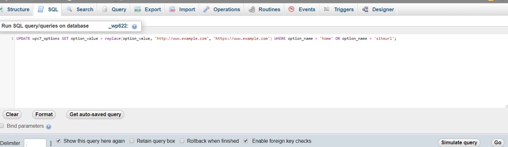 SQL Remplacer le nom du site