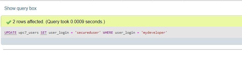 Nom d'utilisateur de connexion SQL Change Admin