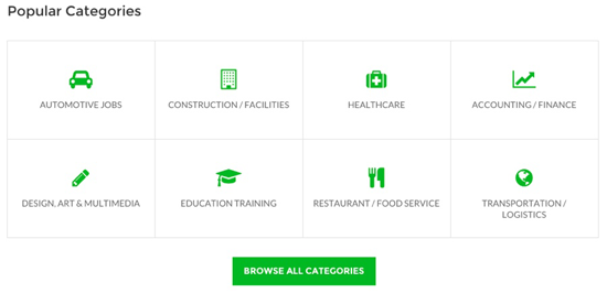 Catégories WorkScout