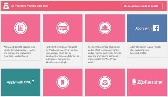 Modules complémentaires WP Job Board