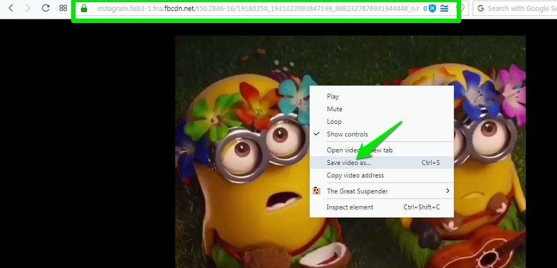 cliquez sur enregistrer la vidéo sous