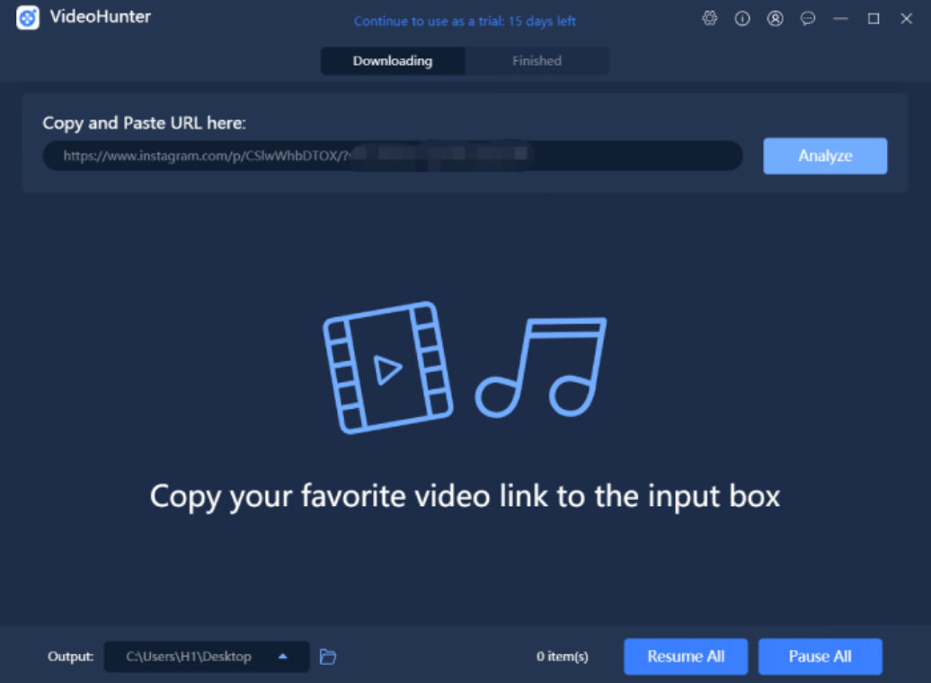 Copier et coller l'URL